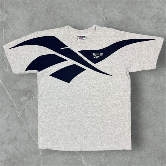 Vintage 90s Reebok Big Logo Single Stitch T Shirt EUC! - Large - Picture 1 of 6